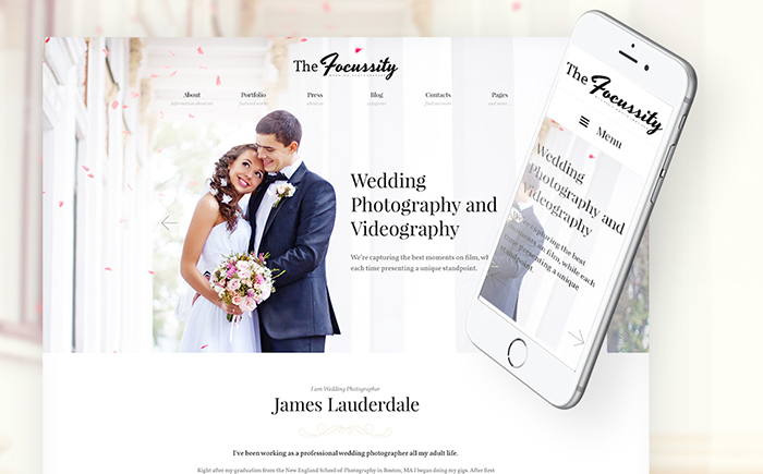 Wedding Photographer WordPress Theme